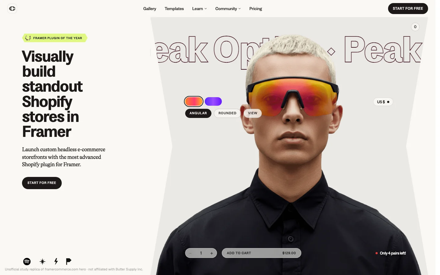 电商网页复刻 — Interactive work